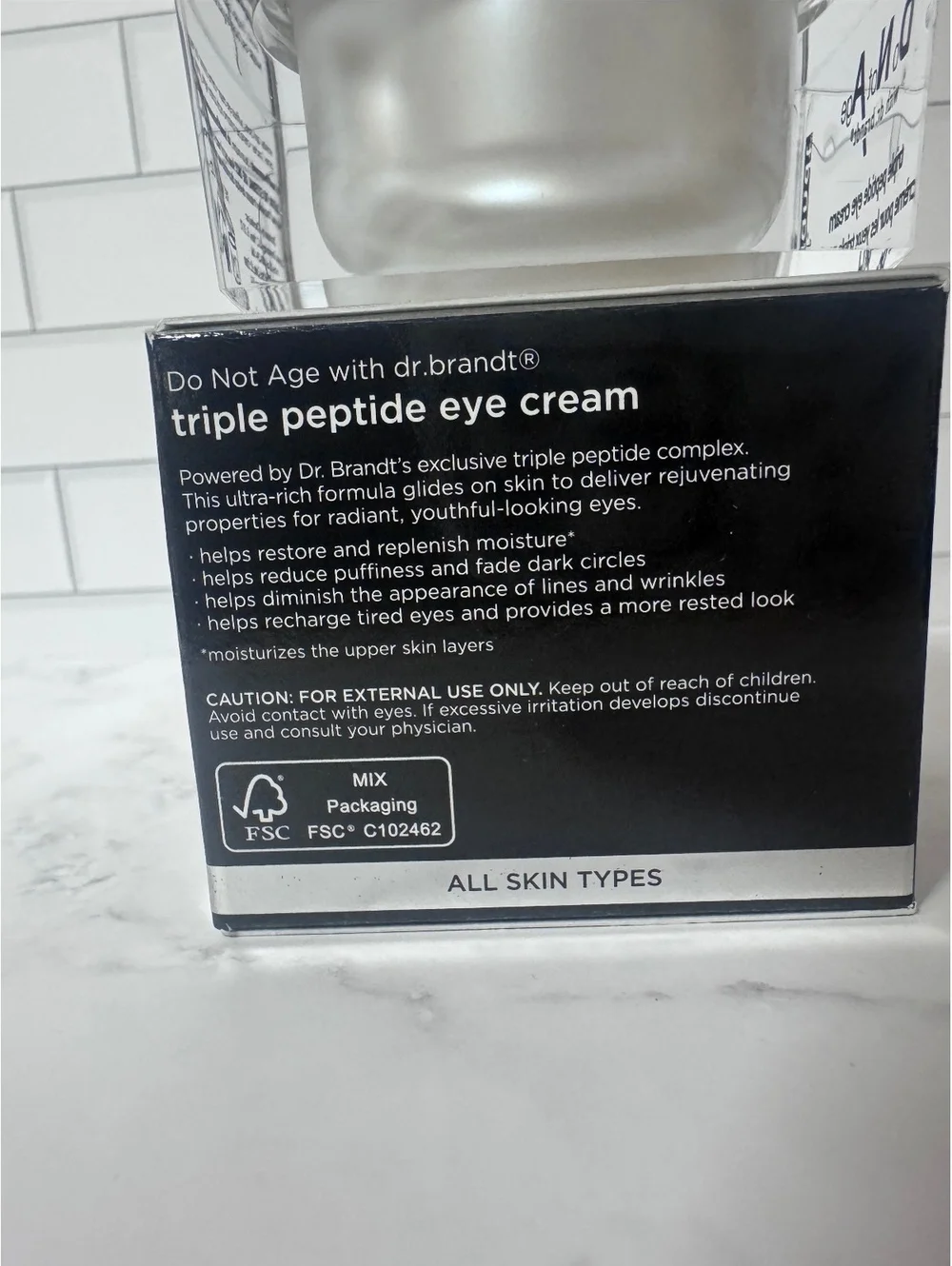 Dr. Brandt Do Not Age Triple Peptide Eye Cream 0.5 oz NEW Authentic